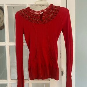 Free People Crochet Detail Women's Hoodie